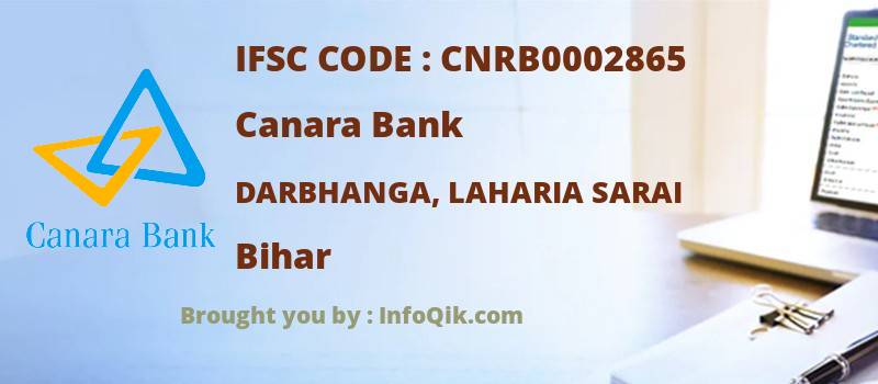 Canara Bank Darbhanga, Laharia Sarai, Bihar - IFSC Code