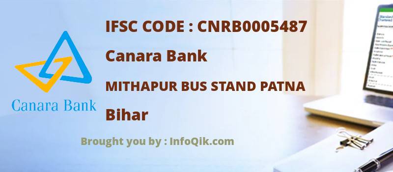 Canara Bank Mithapur Bus Stand Patna, Bihar - IFSC Code