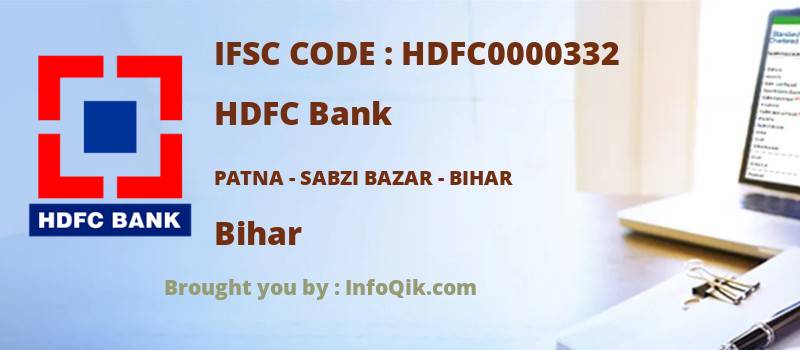 HDFC Bank Patna - Sabzi Bazar - Bihar, Bihar - IFSC Code