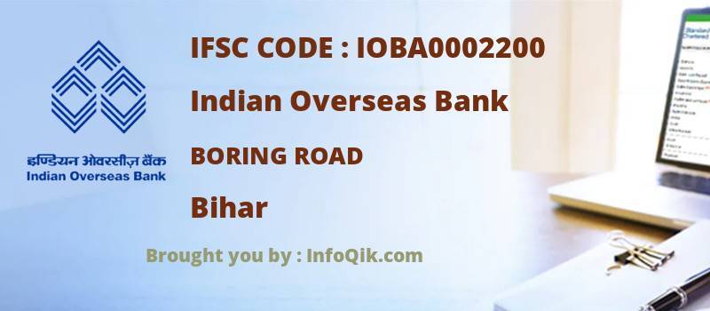 Indian Overseas Bank Boring Road, Bihar - IFSC Code