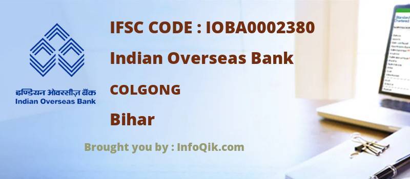 Indian Overseas Bank Colgong, Bihar - IFSC Code