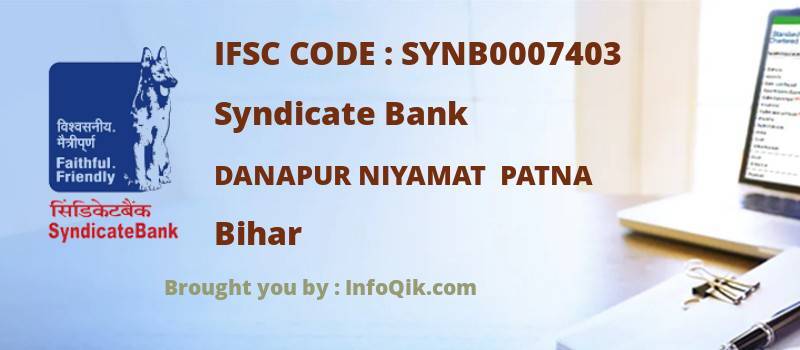 Syndicate Bank Danapur Niyamat  Patna, Bihar - IFSC Code