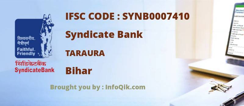 Syndicate Bank Taraura, Bihar - IFSC Code