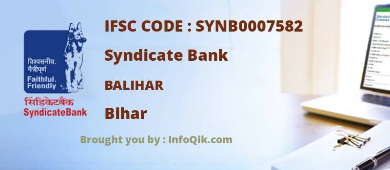 Syndicate Bank Balihar, Bihar - IFSC Code