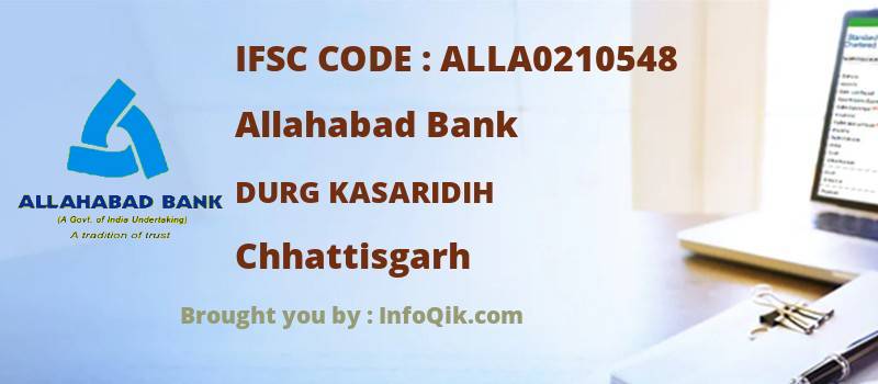 Allahabad Bank Durg Kasaridih, Chhattisgarh - IFSC Code