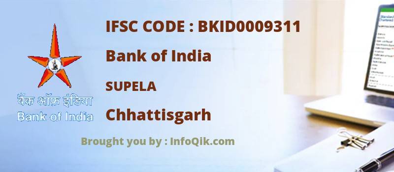 Bank of India Supela, Chhattisgarh - IFSC Code