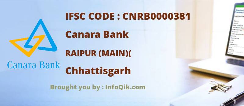 Canara Bank Raipur (main)(, Chhattisgarh - IFSC Code