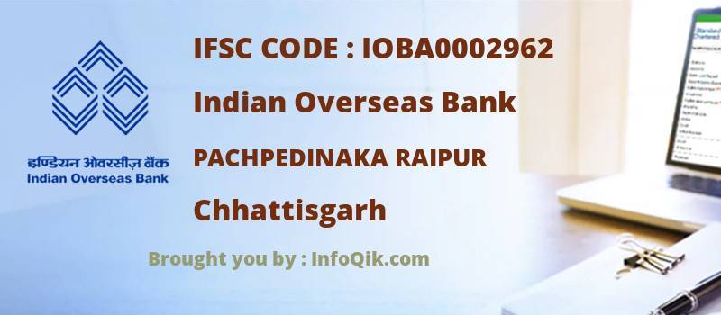 Indian Overseas Bank Pachpedinaka Raipur, Chhattisgarh - IFSC Code