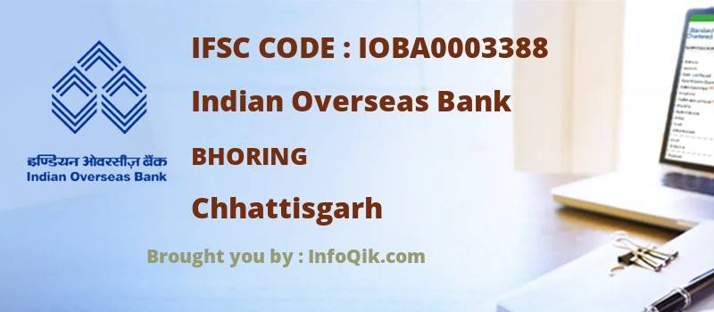 Indian Overseas Bank Bhoring, Chhattisgarh - IFSC Code