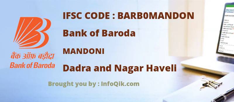 Bank of Baroda Mandoni, Dadra and Nagar Haveli - IFSC Code