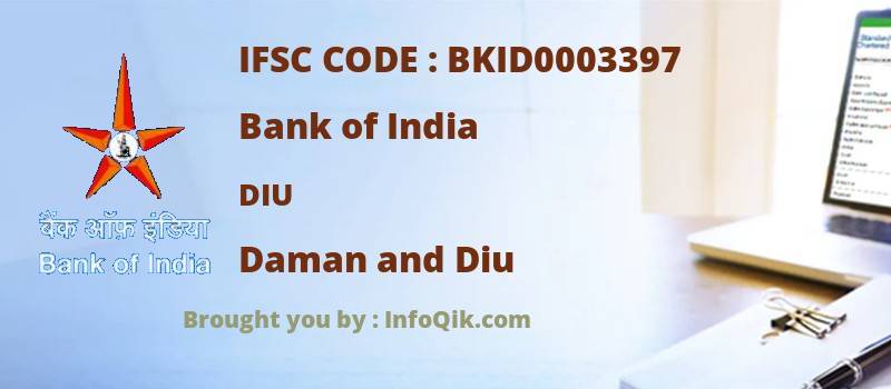 Bank of India Diu, Daman and Diu - IFSC Code