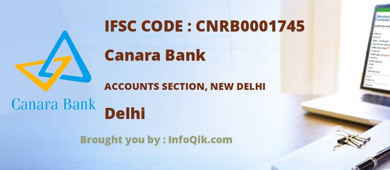 Canara Bank Accounts Section, New Delhi, Delhi - IFSC Code