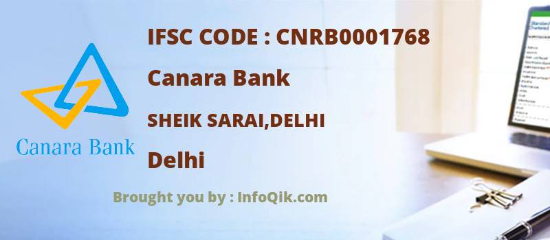 Canara Bank Sheik Sarai,delhi, Delhi - IFSC Code