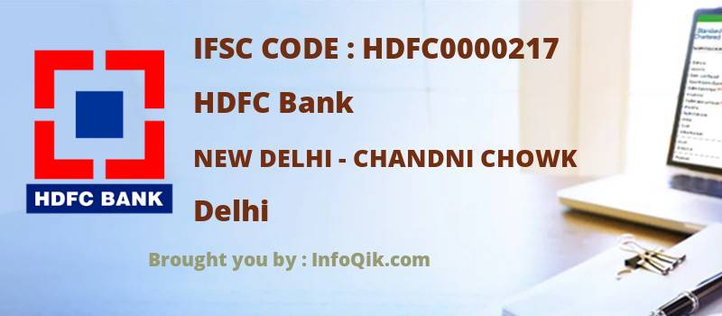 HDFC Bank New Delhi - Chandni Chowk, Delhi - IFSC Code