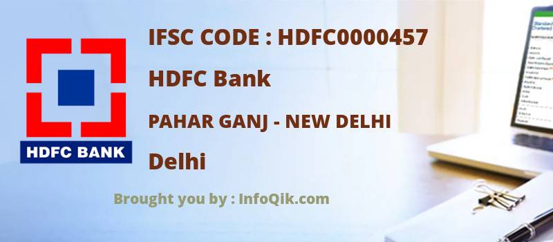 HDFC Bank Pahar Ganj - New Delhi, Delhi - IFSC Code