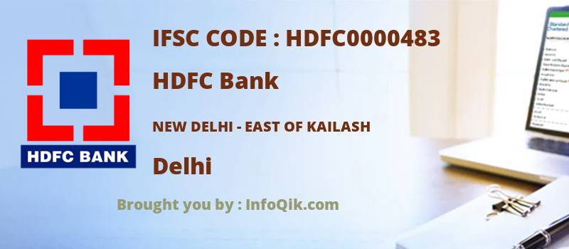 HDFC Bank New Delhi - East Of Kailash, Delhi - IFSC Code