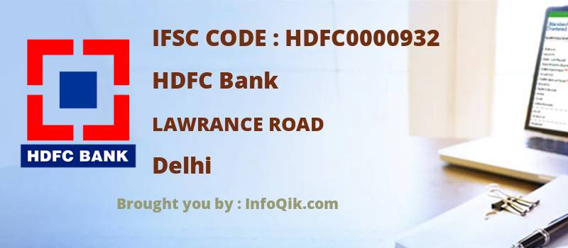 HDFC Bank Lawrance Road, Delhi - IFSC Code