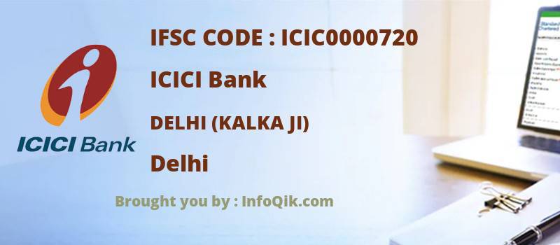 ICICI Bank Delhi (kalka Ji), Delhi - IFSC Code
