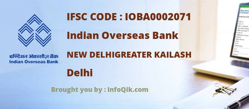 Indian Overseas Bank New Delhigreater Kailash, Delhi - IFSC Code