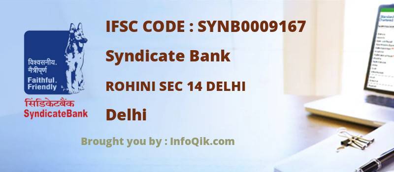 Syndicate Bank Rohini Sec 14 Delhi, Delhi - IFSC Code
