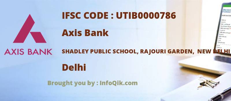 Axis Bank Shadley Public School, Rajouri Garden,  New Delhi, Delhi - IFSC Code