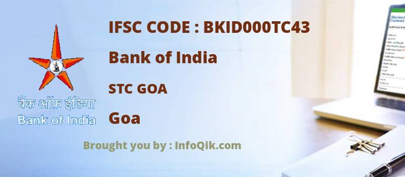 Bank of India Stc Goa, Goa - IFSC Code