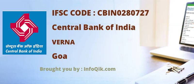 Central Bank of India Verna, Goa - IFSC Code