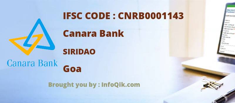 Canara Bank Siridao, Goa - IFSC Code