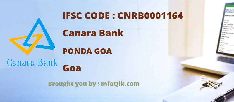 Canara Bank Ponda Goa, Goa - IFSC Code