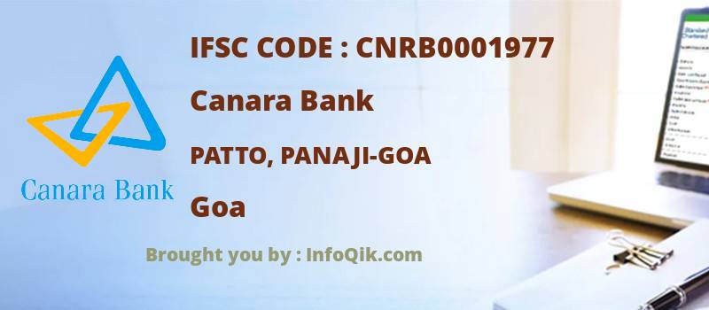 Canara Bank Patto, Panaji-goa, Goa - IFSC Code