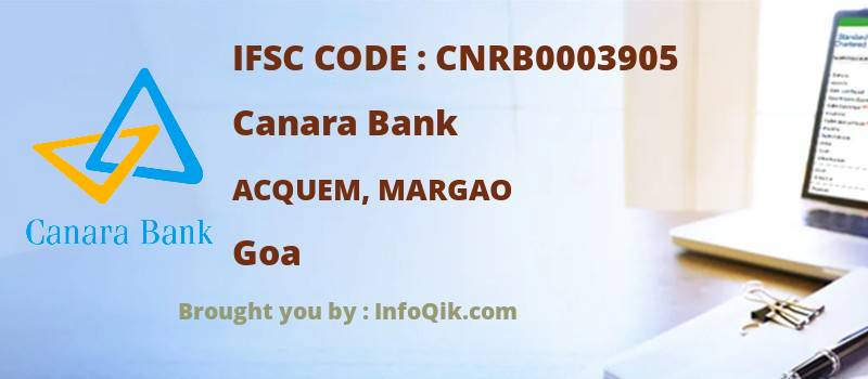 Canara Bank Acquem, Margao, Goa - IFSC Code