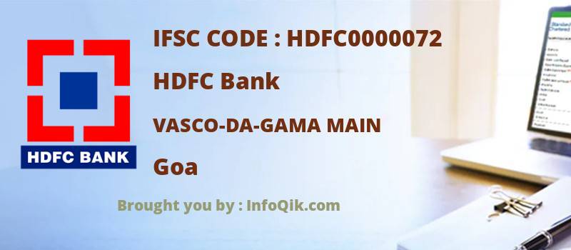 HDFC Bank Vasco-da-gama Main, Goa - IFSC Code