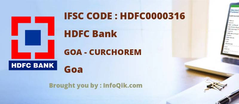 HDFC Bank Goa - Curchorem, Goa - IFSC Code