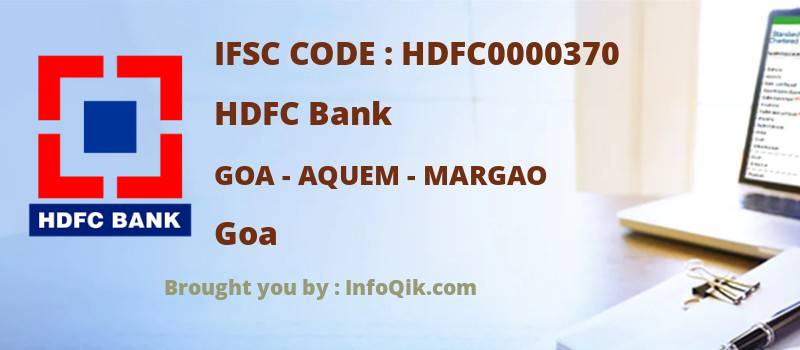 HDFC Bank Goa - Aquem - Margao, Goa - IFSC Code