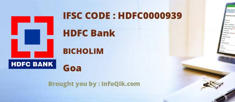 HDFC Bank Bicholim, Goa - IFSC Code