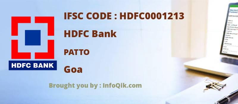 HDFC Bank Patto, Goa - IFSC Code