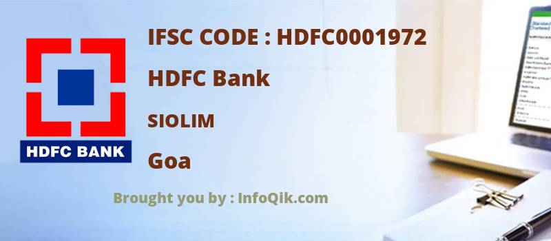 HDFC Bank Siolim, Goa - IFSC Code