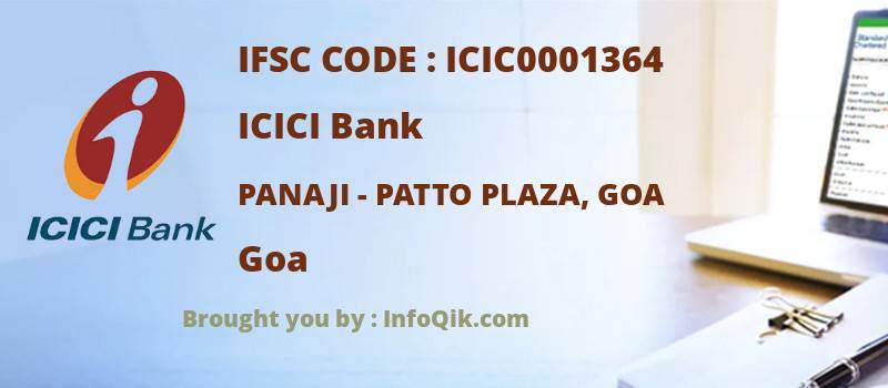 ICICI Bank Panaji - Patto Plaza, Goa, Goa - IFSC Code