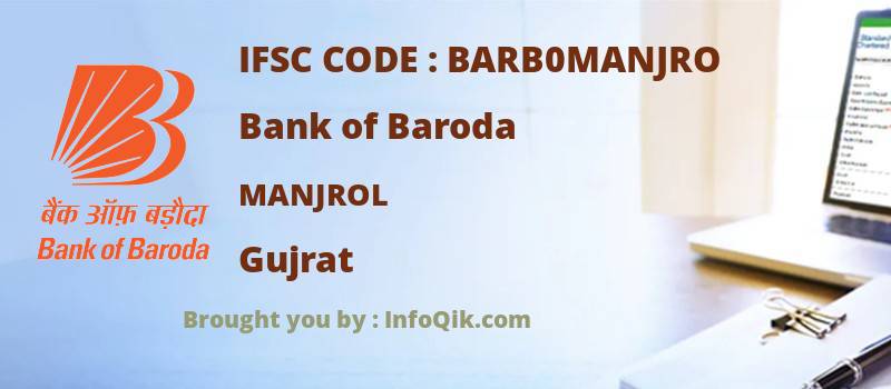 Bank of Baroda Manjrol, Gujrat - IFSC Code