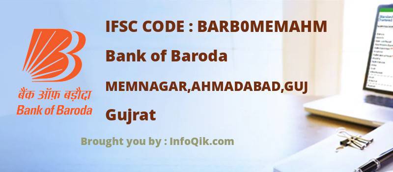 Bank of Baroda Memnagar,ahmadabad,guj, Gujrat - IFSC Code