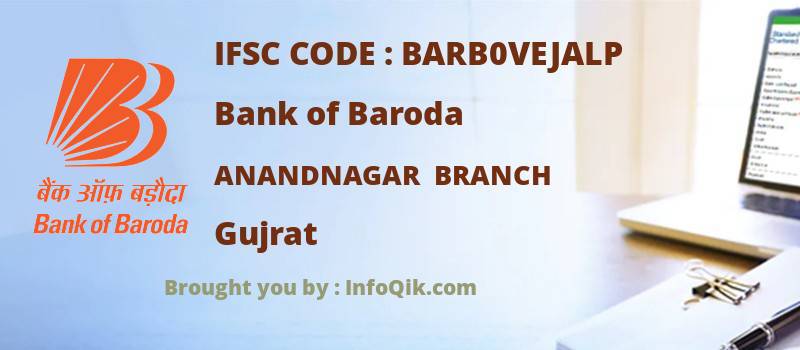 Bank of Baroda Anandnagar  Branch, Gujrat - IFSC Code