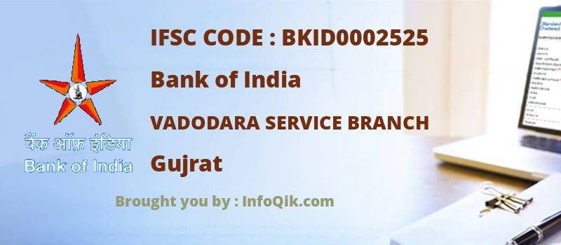 Bank of India Vadodara Service Branch, Gujrat - IFSC Code