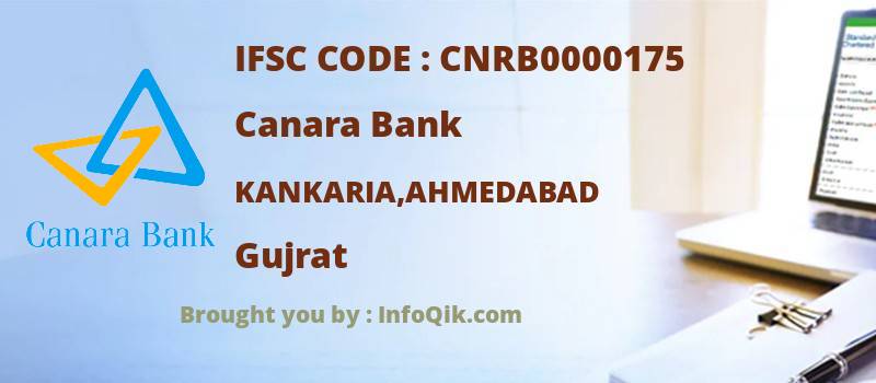 Canara Bank Kankaria,ahmedabad, Gujrat - IFSC Code