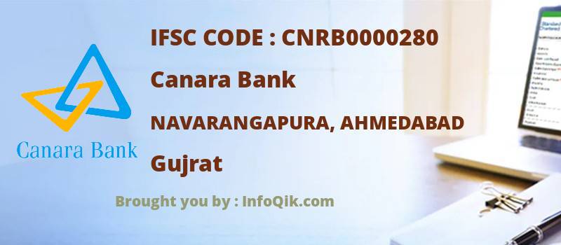 Canara Bank Navarangapura, Ahmedabad, Gujrat - IFSC Code