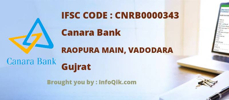 Canara Bank Raopura Main, Vadodara, Gujrat - IFSC Code