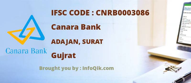 Canara Bank Adajan, Surat, Gujrat - IFSC Code