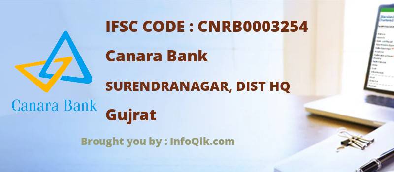 Canara Bank Surendranagar, Dist Hq, Gujrat - IFSC Code