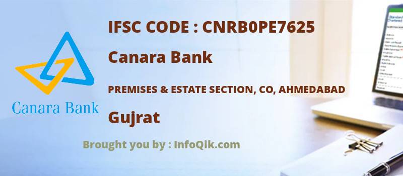 Canara Bank Premises & Estate Section, Co, Ahmedabad, Gujrat - IFSC Code