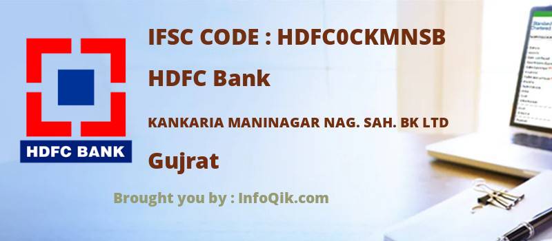 HDFC Bank Kankaria Maninagar Nag. Sah. Bk Ltd, Gujrat - IFSC Code