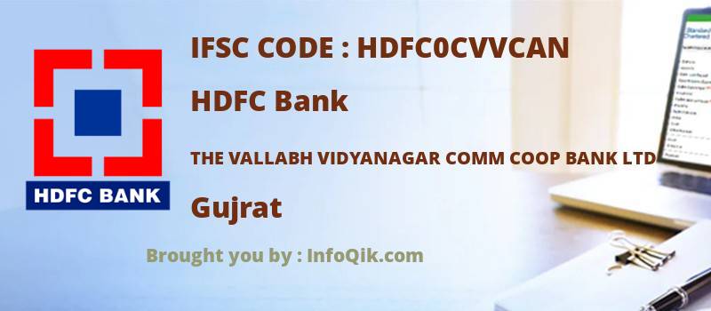 HDFC Bank The Vallabh Vidyanagar Comm Coop Bank Ltd, Gujrat - IFSC Code